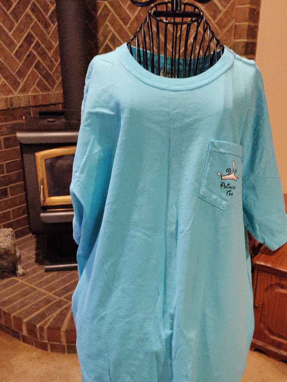 Comfort Colors Princess Tea  Turquoise Sigma Sigma Sigma Short-Sleeve Pocket Tee